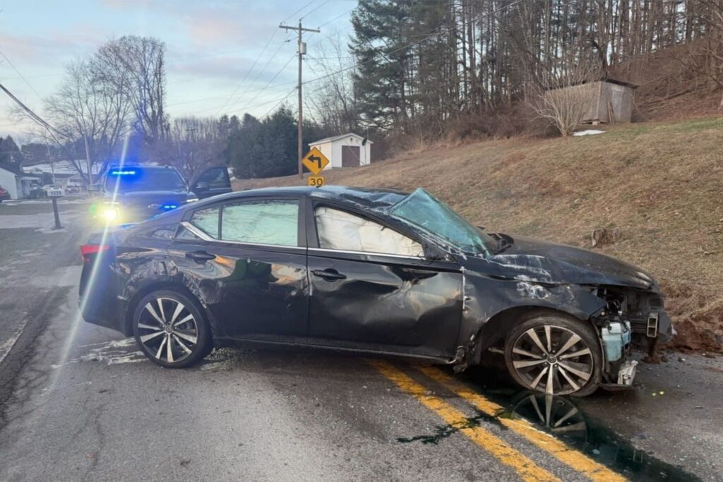 Driver falls asleep after working night shift, crashes on Brushy Fork Road