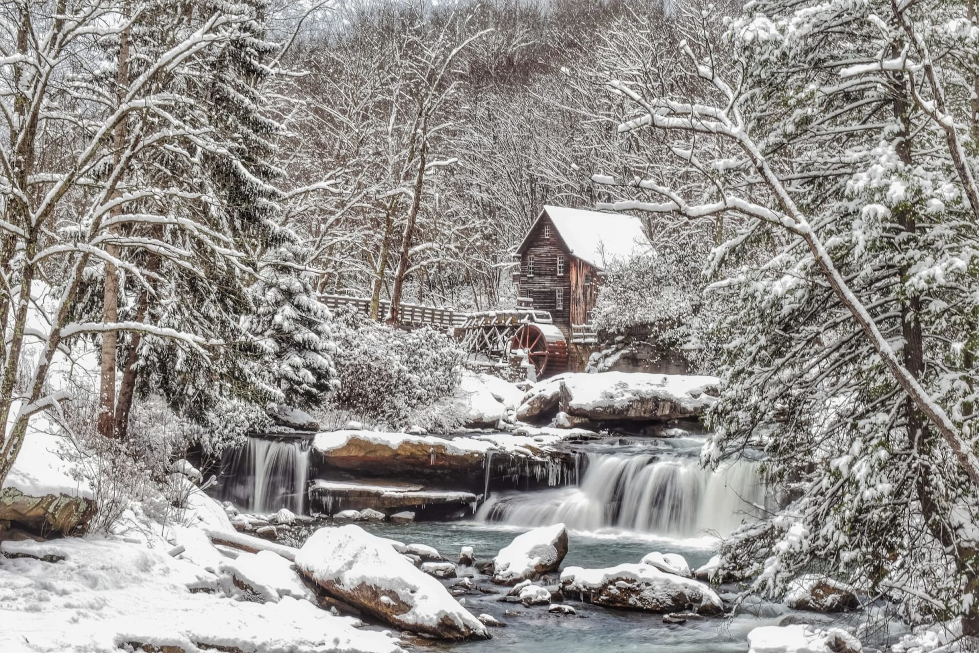 Glade Creek Grist Mill at Babcock State Park, photographed by Peggy Smith of Jodie, won the Fancy Facilities category.