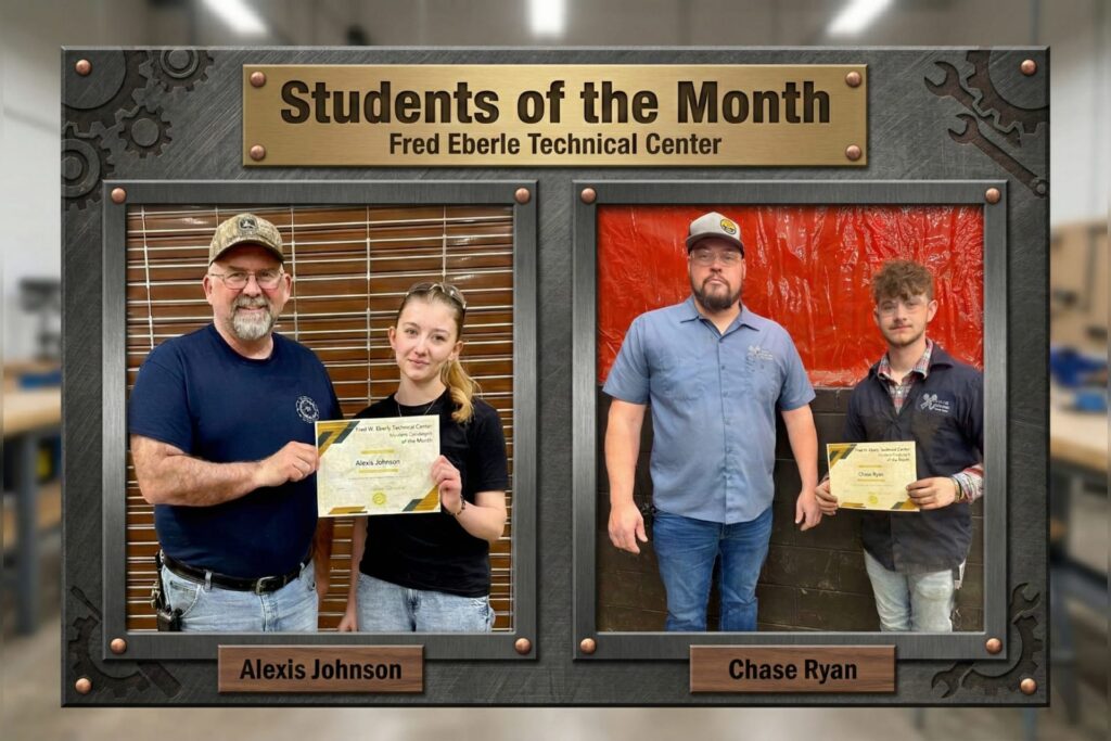 Fred Eberle Technical Center names December/January Students of the Month