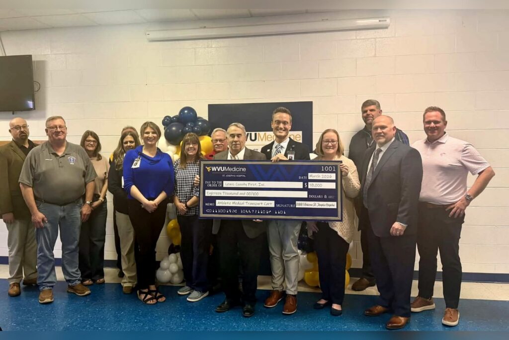 WVU Medicine St. Joseph’s Hospital donates athletic medical transport cart to support Lewis County student athletes