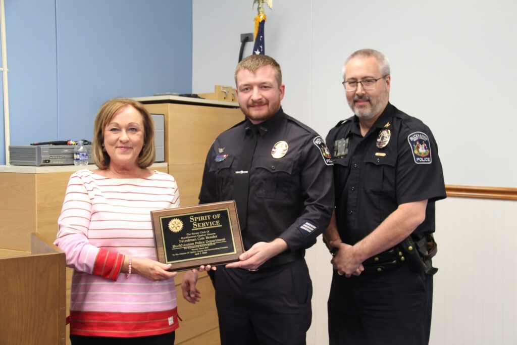 Buckhannon officer honored by local Rotary club for helping save missing toddler