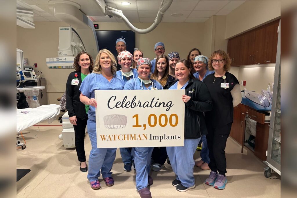 Vandalia Health Mon Medical Center first in WV to reach 1,000 WATCHMAN procedures