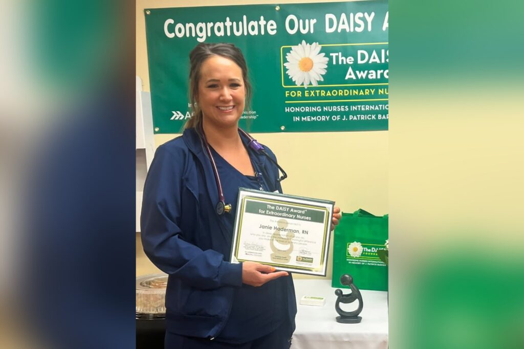 Davis Medical Center recognizes Haderman with DAISY Award