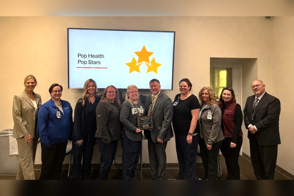 WVU Medicine St. Joseph’s Hospital Rural Health Clinic at Brushy Fork receives WVU Medicine Pop Star Award