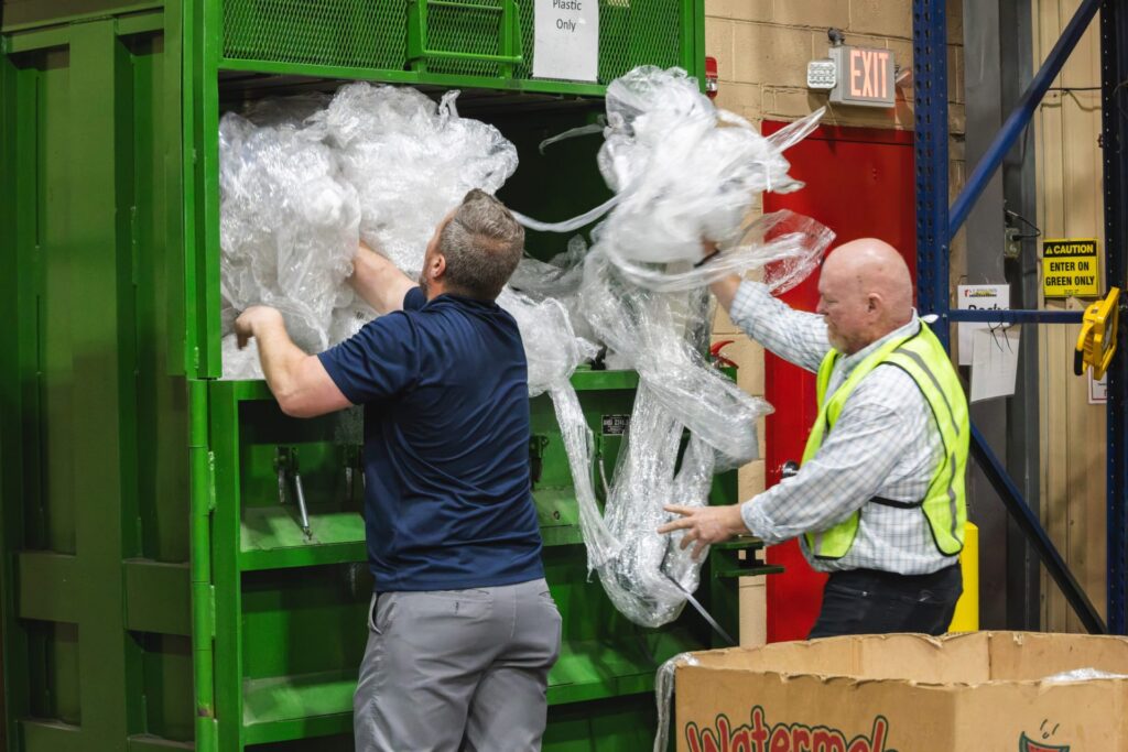 From shrink wrap to slides: Wendling’s joins Rotary recycling drive