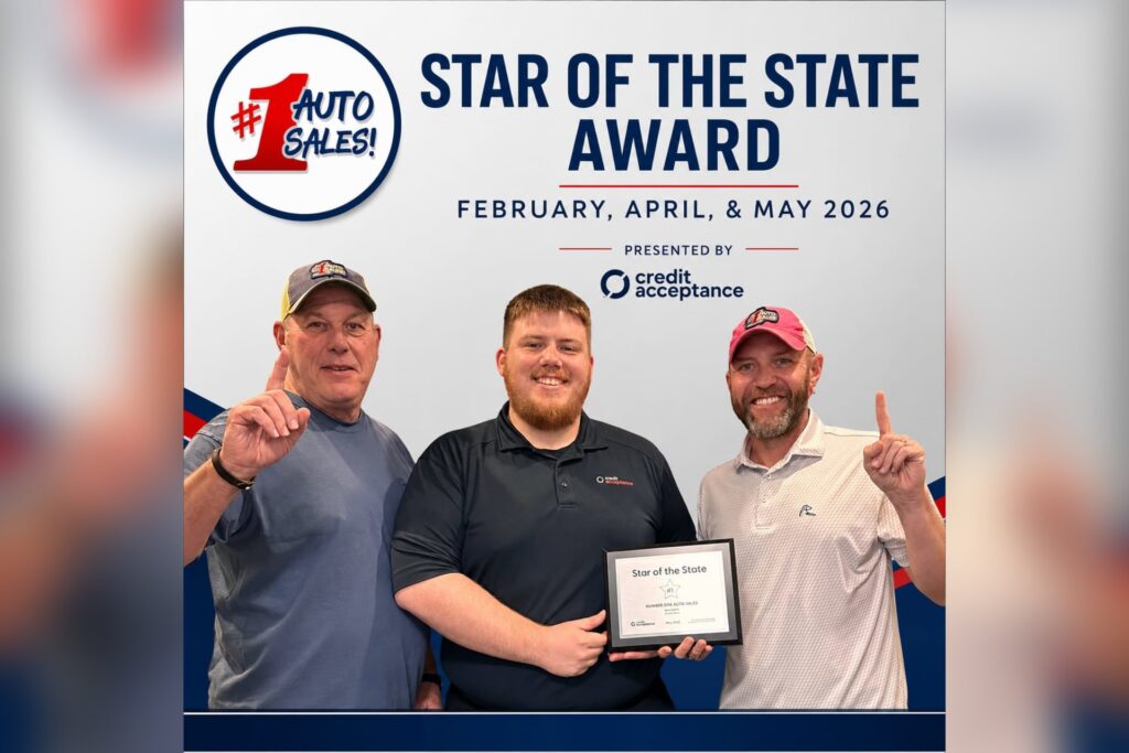 Number One Auto Sales earns third “Star of the State” award in 2026