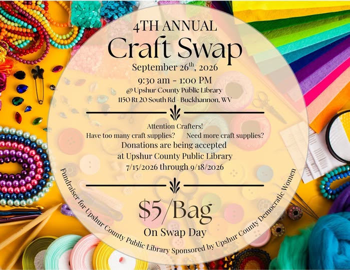 Craft Swap at the Upshur County Public Library