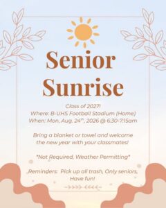 Senior Sunrise at Buckhannon-Upshur High School