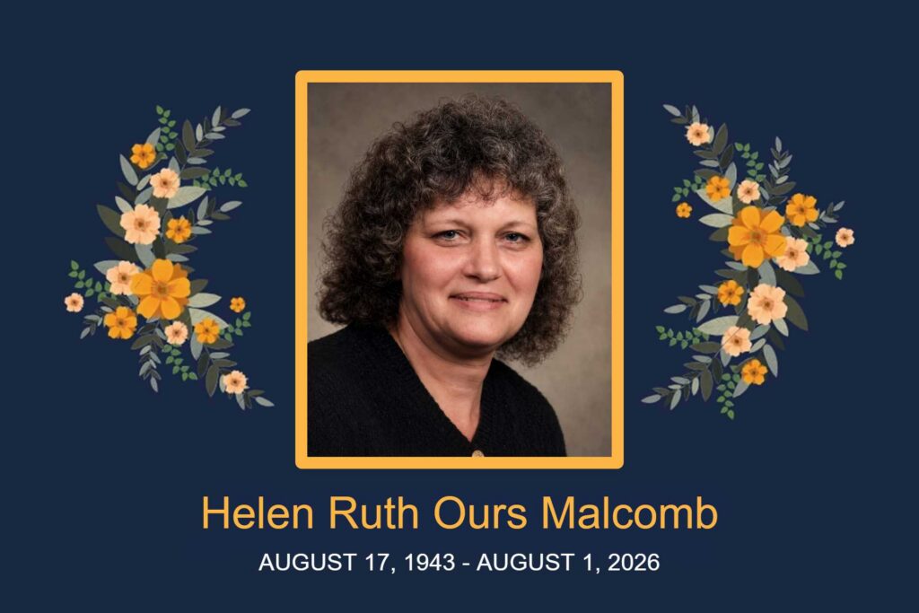 Obituary Helen Ruth Ours Malcomb