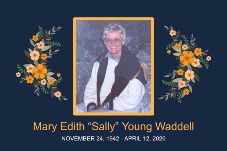 Obituary Mary Edith “Sally” Young Waddell