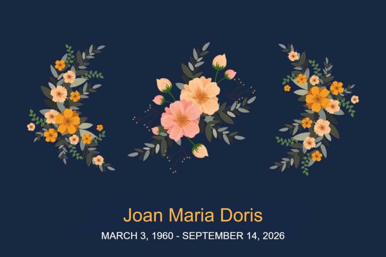 Obituary Joan Maria Doris