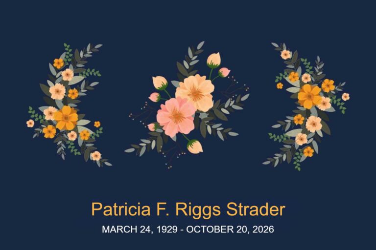 Obituary Patricia F. Riggs Strader