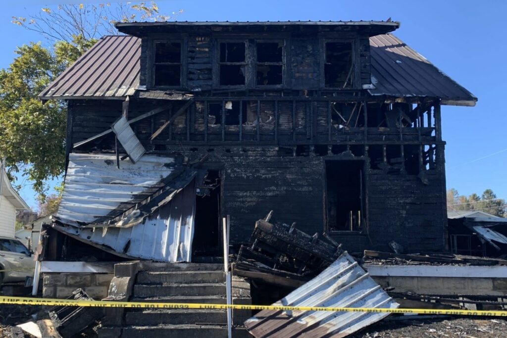 Fire destroys home on Pocahontas Street early Saturday morning