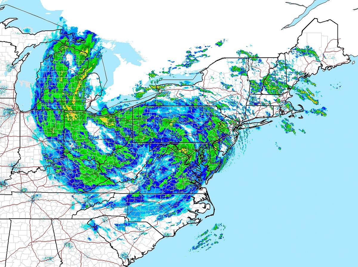 Radar of Hurricane Sandy
