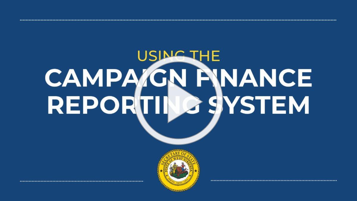 Title card for the campaign finance reporting system tutorial