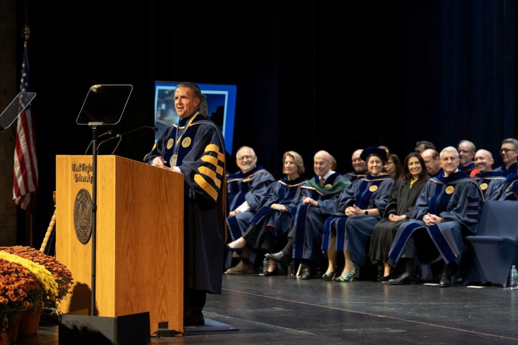 WVU president sets ambitious course in inaugural address to build university as new model for public research institutions